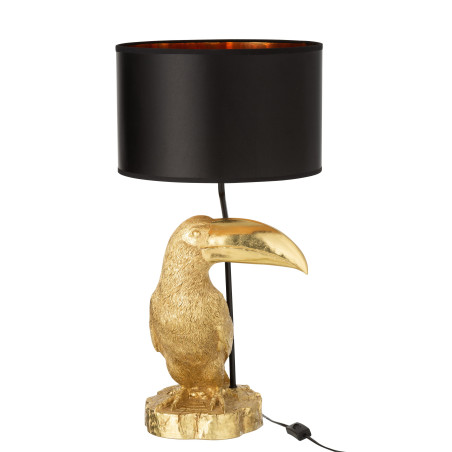 Lampe Toucan noir et or Jolipa