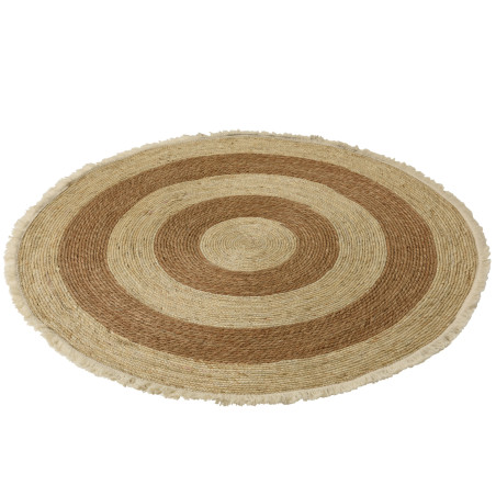 Tapis  Floche écorce de mais et coton beige