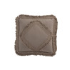 Coussin taupe à franges  J-line