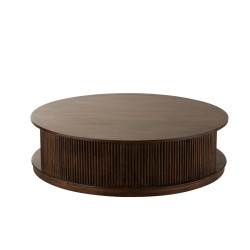 Table basse ronde bois de manguier J-line