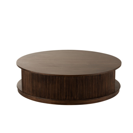 Table basse ronde bois de manguier J-line
