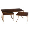 Set de 3 tables bois massif  Reyi