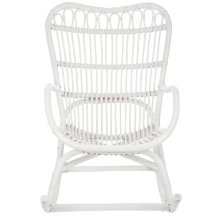 Rocking-chair en rotin Blanc