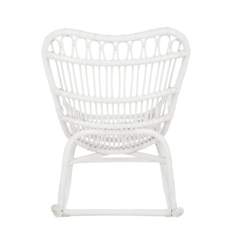 Rocking-chair en rotin Blanc