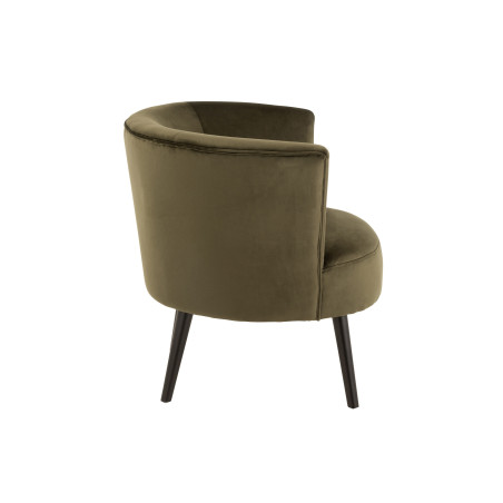 Fauteuil cuve Textile/Bois vert