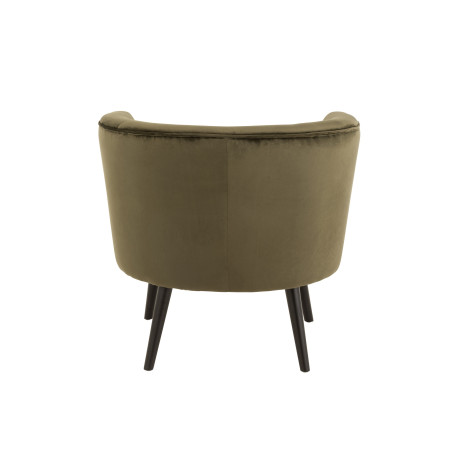 Fauteuil cuve Textile/Bois vert