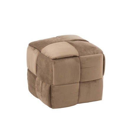 Pouf Design marron Bois/Textile