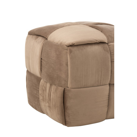 Pouf Design marron Bois/Textile