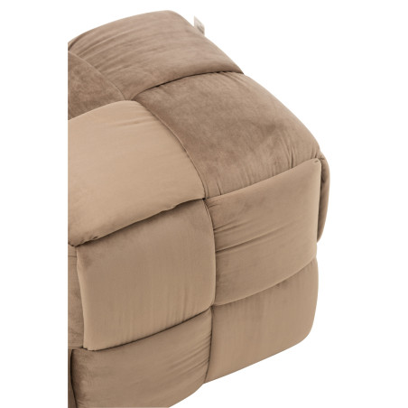 Pouf Design marron Bois/Textile