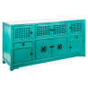 buffet Jinan style colonial en bois turquoise patiné et vieilli