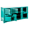 buffet Jinan style colonial en bois turquoise patiné et vieilli