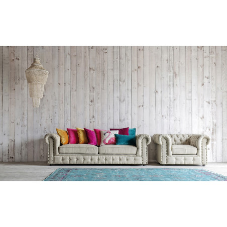 Fauteuil Chesterfield beige Messel by Vical Home