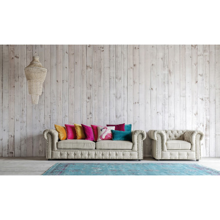 Canapé Chesterfield beige Messel by Vical Home