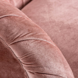 Sofa Mosela en velours rose