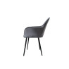 Fauteuil Lara velours gris