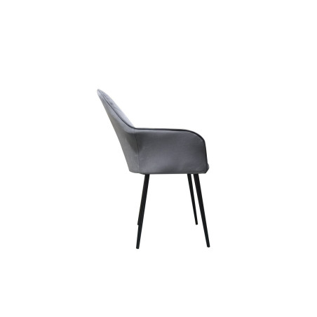 Fauteuil Lara velours gris