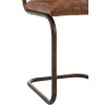 Chaise Luge en cuir cognac