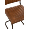 Chaise Luge en cuir cognac