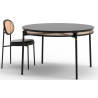 Table à dînerDesign Spike  bois cerclé rotin