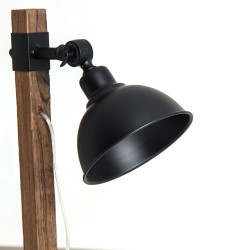 Lampe industriel avec abat-jour suspendu métal noir