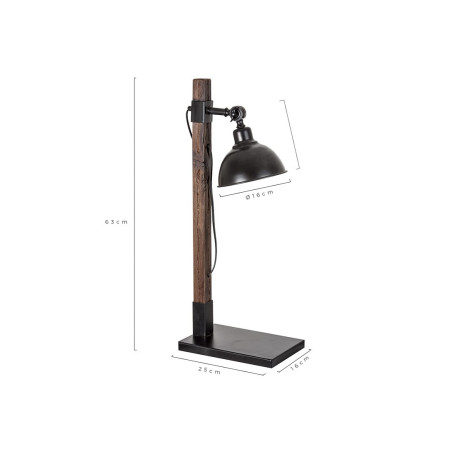 Lampe industriel avec abat-jour suspendu métal noir