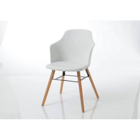 Lot de 2 chaises blanche scandinave Oulu