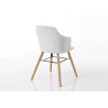 Lot de 2 chaises blanche scandinave Oulu