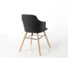 Lot de 2 chaises noires scandinave Oulu