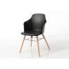 Lot de 2 chaises noires scandinave Oulu