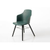 Lot de 2 chaises vertes scandinave Oulu