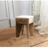 Tabouret Trapèze en pin recyclé