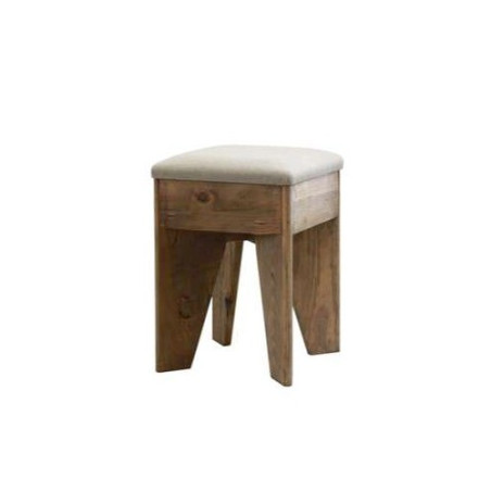 Tabouret Trapèze en pin recyclé