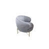 Fauteuil vintage Lounge velours gris