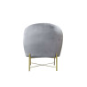 Fauteuil vintage Lounge velours gris