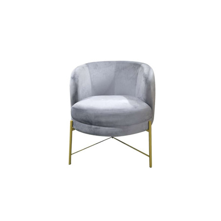 Fauteuil vintage Lounge velours gris