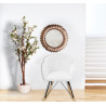 Rocking chair design Rhapsody tissu blanc effet laine bouclée