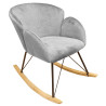 Rocking chair design Rhapsody tissu gris