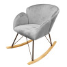 Rocking chair design Rhapsody tissu gris