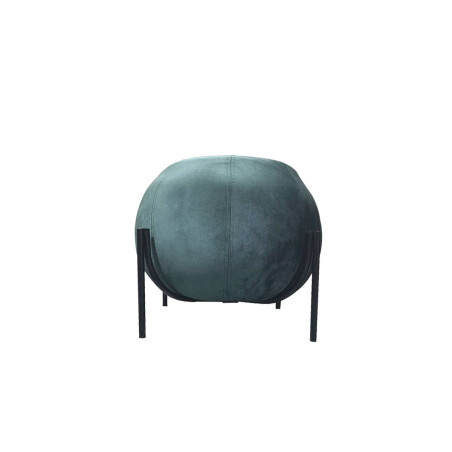 Grand pouf design Wilem en velours vert émeraude