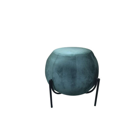 Grand pouf design Wilem en velours vert émeraude