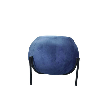 Grand pouf design Wilem en velours bleu