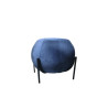 Grand pouf design Wilem en velours bleu