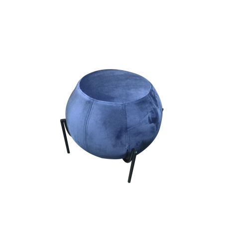 Grand pouf design Wilem en velours bleu