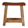 Tabouret en cuir marron VIcal Home