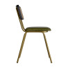 Chaise Almstock Morton en cuir matelassé vert Vical Home