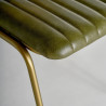 Chaise Almstock Morton en cuir matelassé vert Vical Home