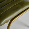 Chaise Almstock Morton en cuir matelassé vert Vical Home