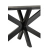 Table à dîner en bois noir d'acacia
