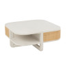 Table basse blanche et cannage Kate