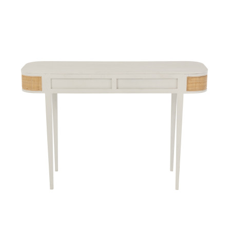 Console blanche et cannage Kate